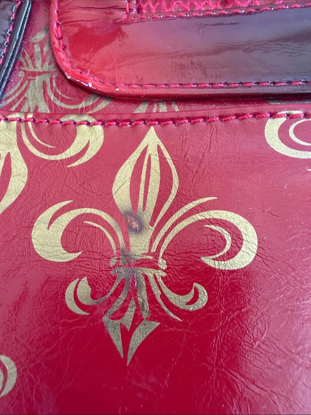 Chrome Bones Adrian Beyaz Fleur De CA Red Luxury Pet Carrier Dog Cat Travel NWT - Picture 11 of 15